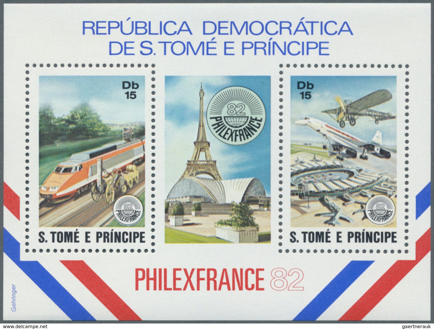 25024 Thematik: Eisenbahn / Railway: 1982, SAO TOME E PRINCIPE: Internat. Stamp Exhibition PHILEXFRANCE'82 - Trains