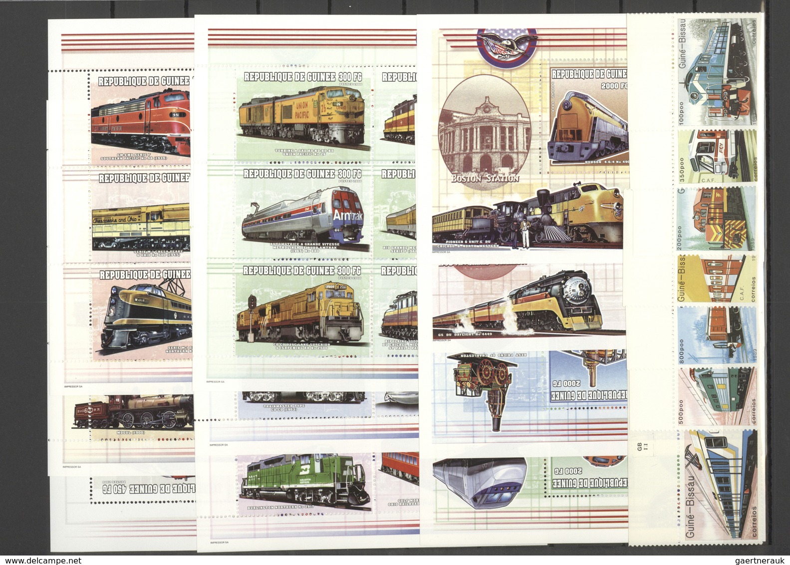 25028 Thematik: Eisenbahn / Railway: 1990/2007 (approx), Various Countries. Stock Book Containing Souvenir - Trains