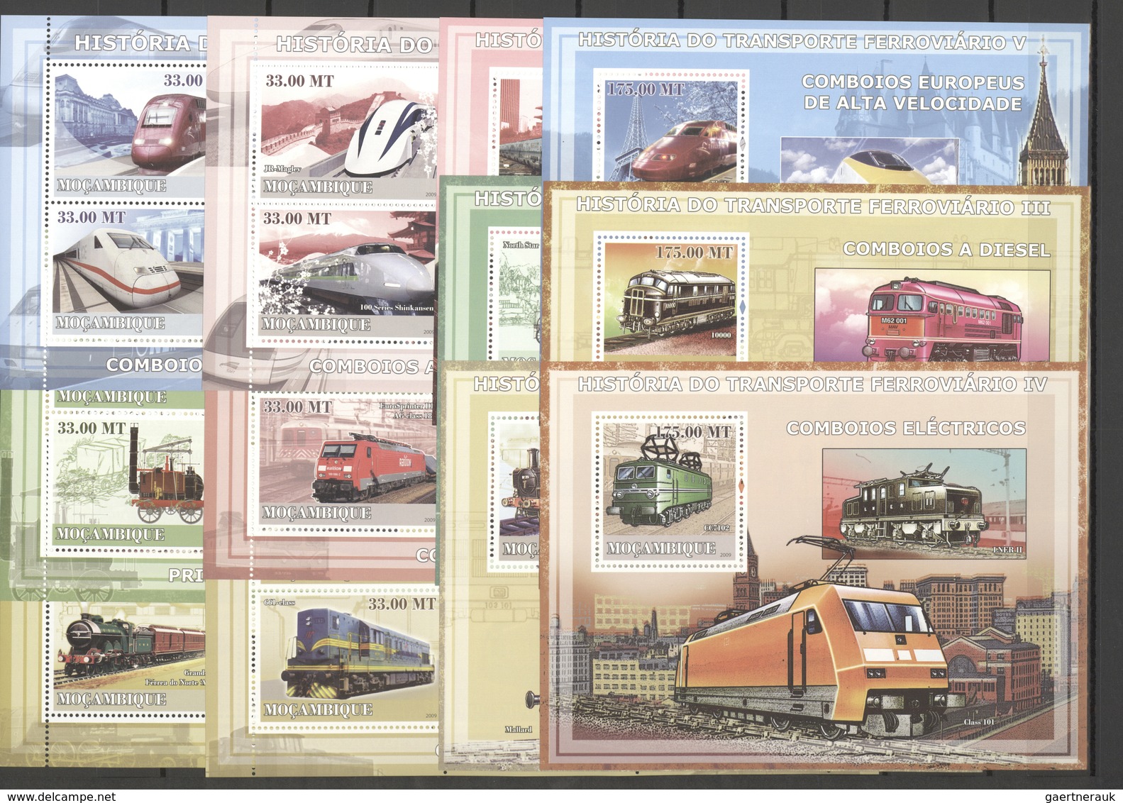 25028 Thematik: Eisenbahn / Railway: 1990/2007 (approx), Various Countries. Stock Book Containing Souvenir - Trains