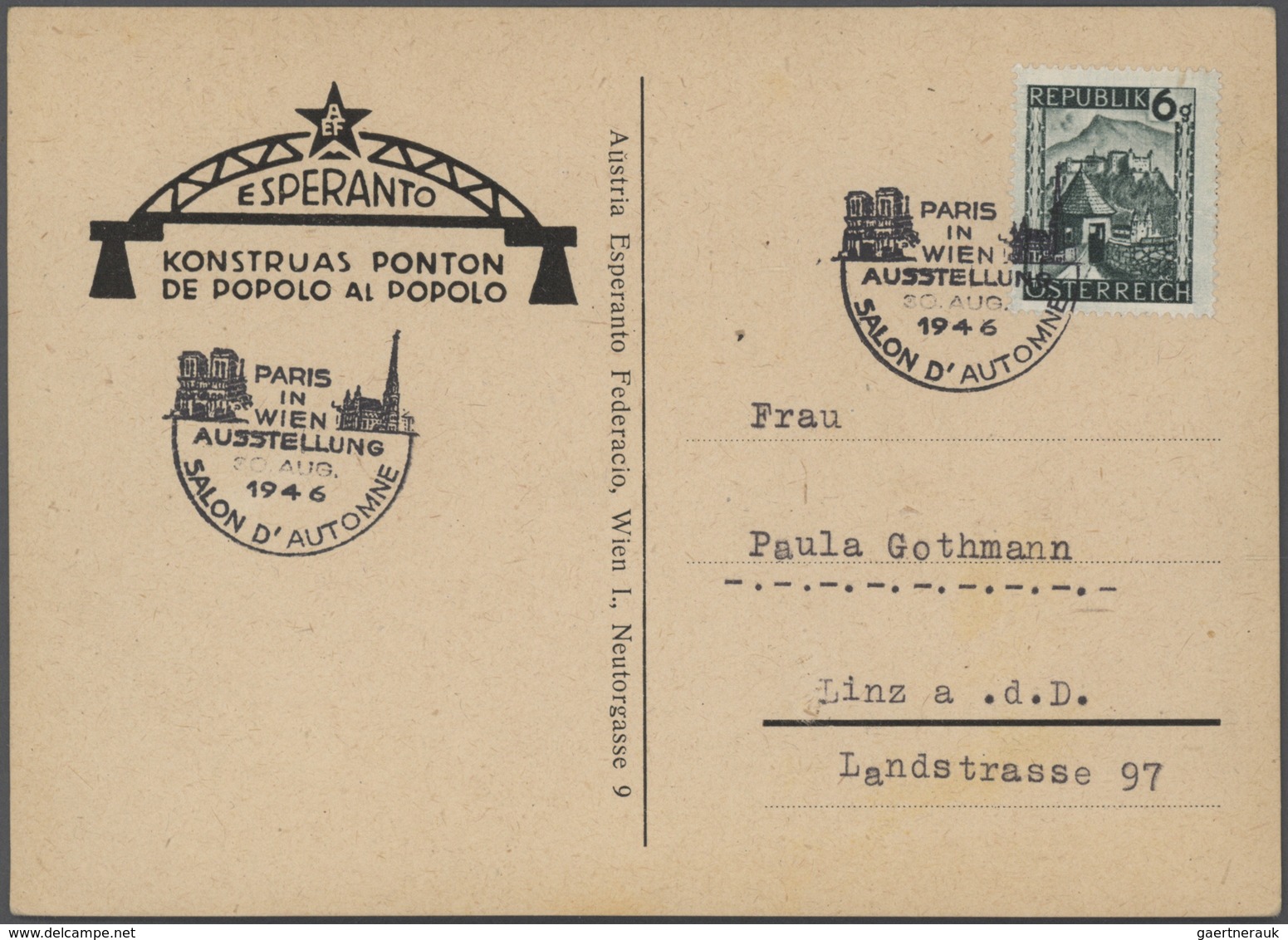 25032 Thematik: Esperanto: 1923/1989 (ca.), sehr interessante Partie mit 160 Briefen und Karten europäisch