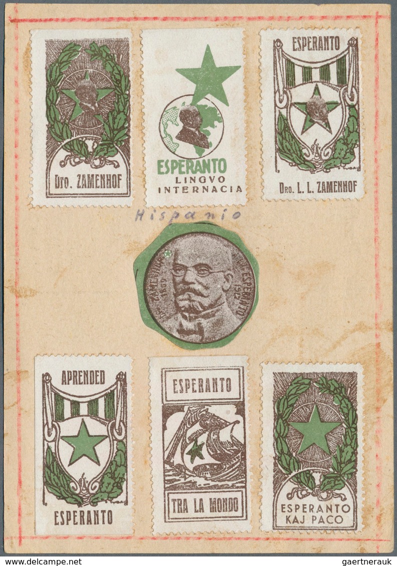 25033 Thematik: Esperanto: 1948/1970 (ca.), 90 Interesting Postcards And Stationaries, Mostly Sent To Or F - Esperanto