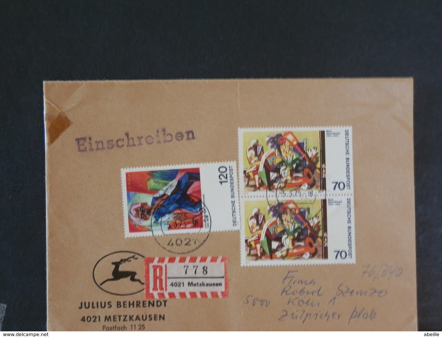 76/340 LETTRE RECOMM. ALLEMAGNE    1975 - Lettres & Documents