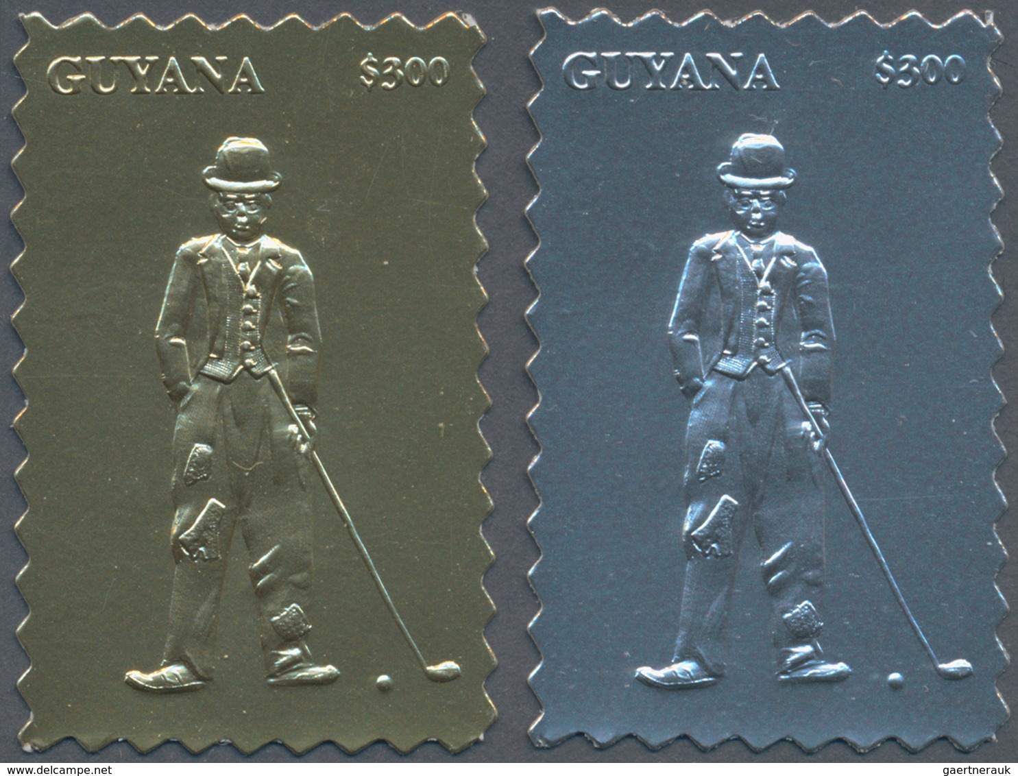 25049 Thematik: Film-Kino / Film-cinema: 1994, Guyana. Lot Containing 50 Complete Sets Of 2 Times 2 GOLD/S - Cinéma