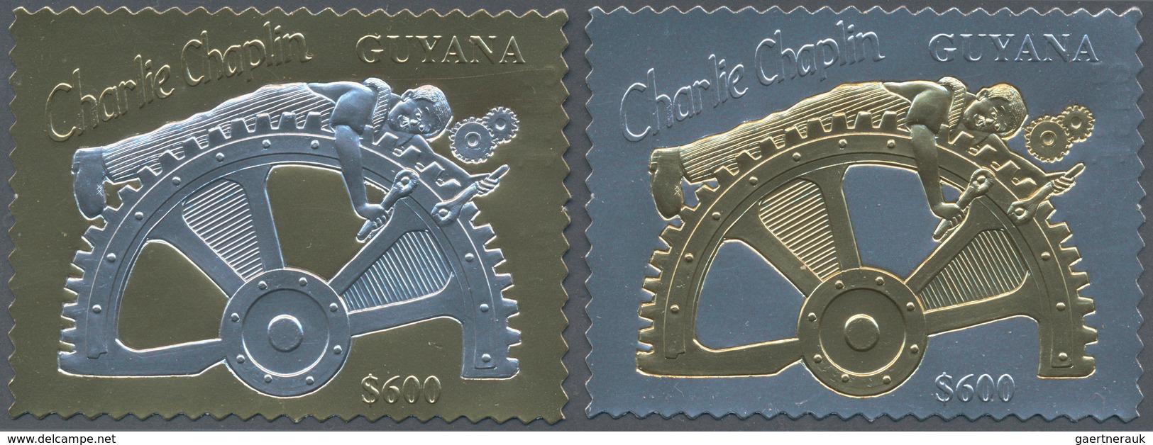 25049 Thematik: Film-Kino / Film-cinema: 1994, Guyana. Lot Containing 50 Complete Sets Of 2 Times 2 GOLD/S - Cinéma