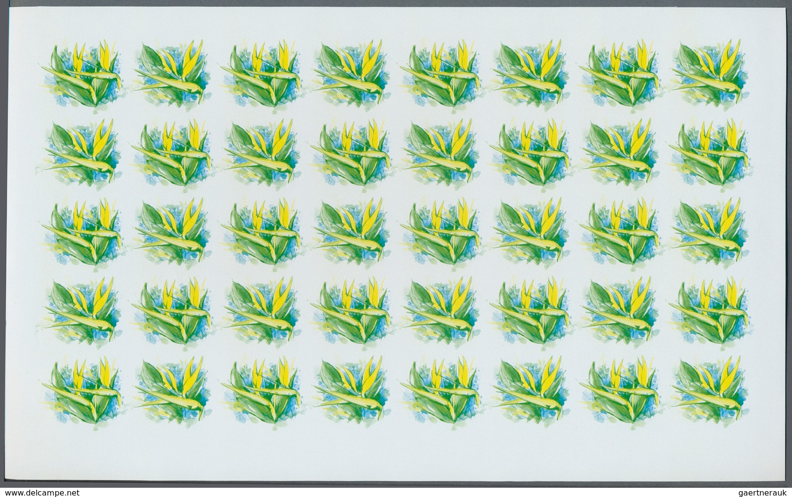 25072 Thematik: Flora, Botanik / flora, botany, bloom: 1981, Niue. Progressive proofs set of sheets for th