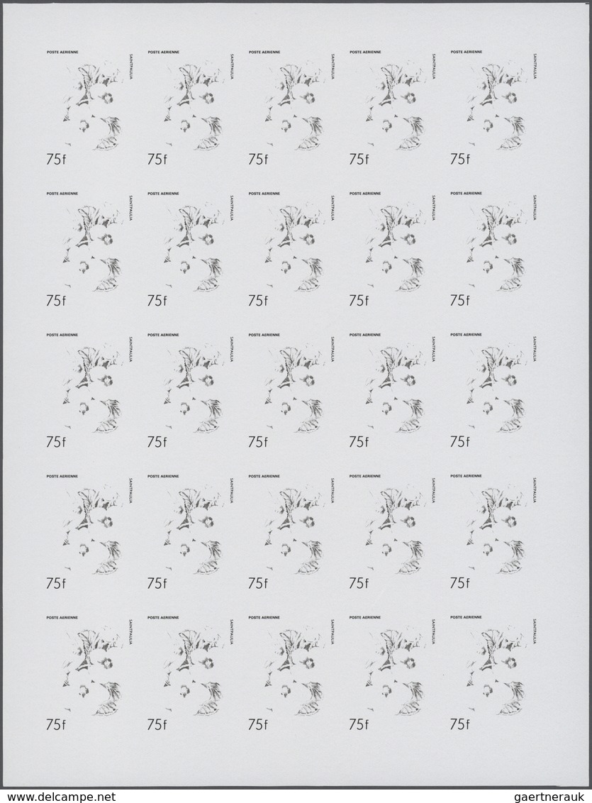 25078 Thematik: Flora, Botanik / Flora, Botany, Bloom: 1986, Burundi. Progressive Proofs Set Of Sheets For - Autres & Non Classés