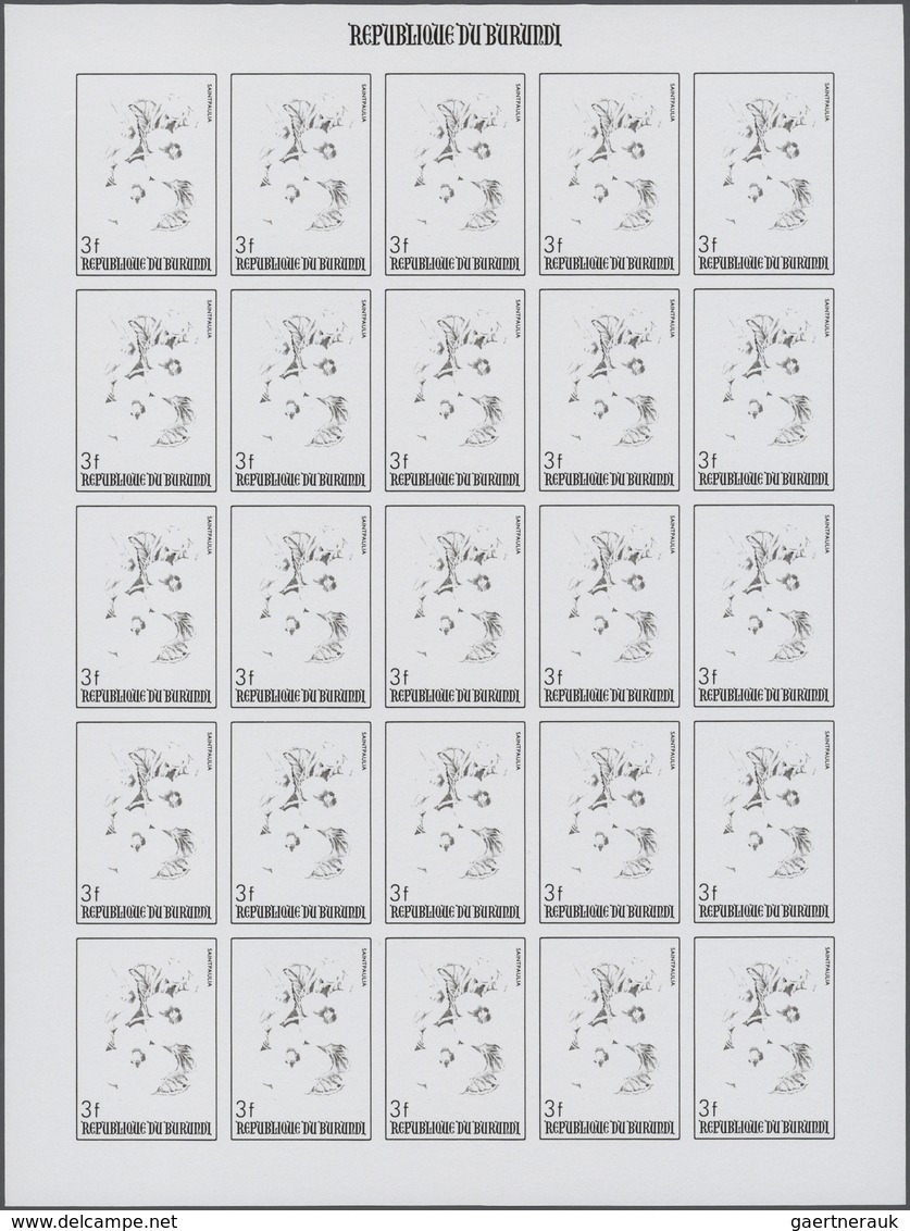 25078 Thematik: Flora, Botanik / Flora, Botany, Bloom: 1986, Burundi. Progressive Proofs Set Of Sheets For - Autres & Non Classés