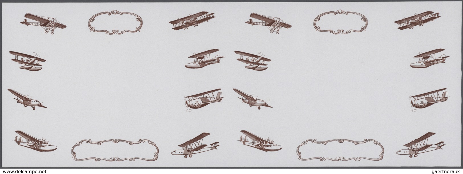 25106 Thematik: Flugzeuge, Luftfahrt / Airoplanes, Aviation: 1978, Samoa. Progressive Proofs Set Of Sheets - Avions