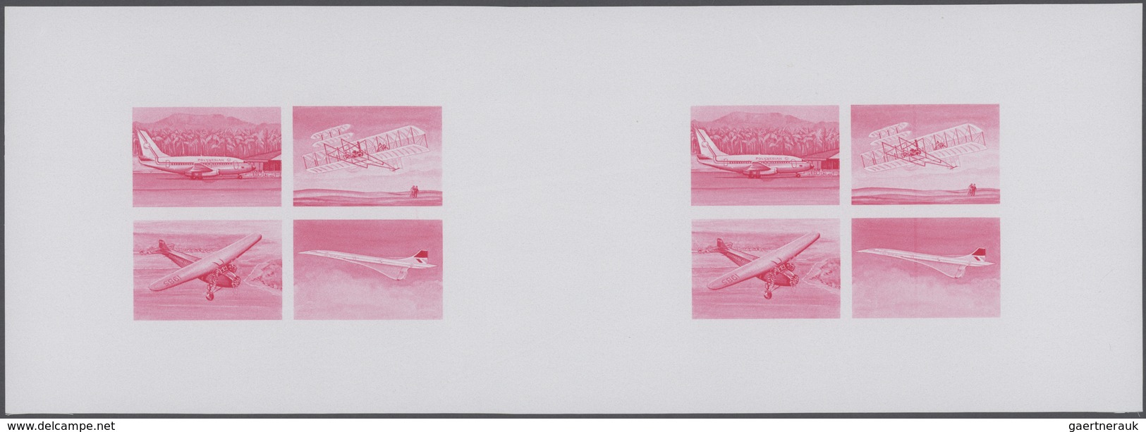 25106 Thematik: Flugzeuge, Luftfahrt / airoplanes, aviation: 1978, Samoa. Progressive proofs set of sheets