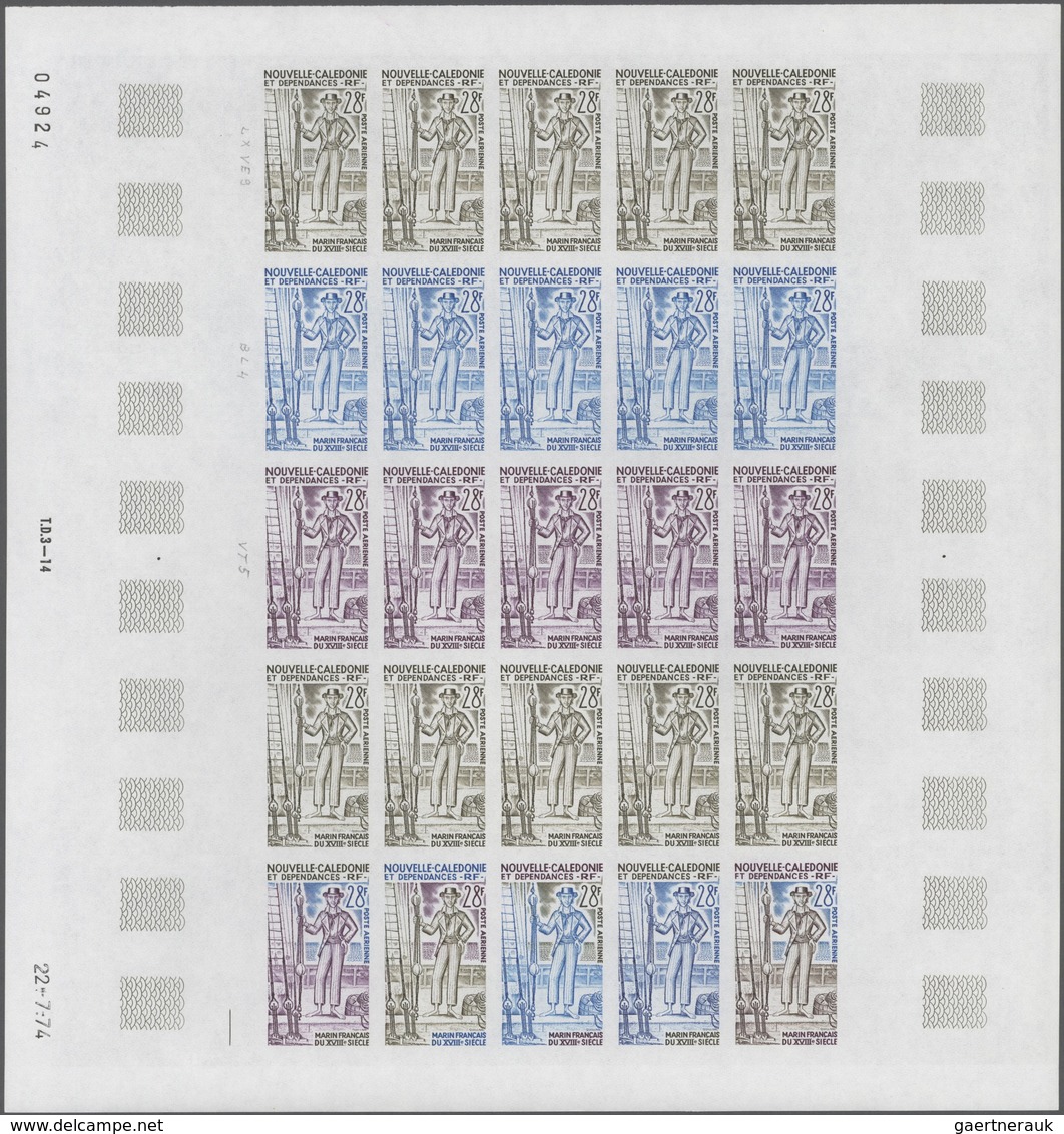 25114 Thematik: Geographie / Geography: 1974, New Caledonia. Lot Of 5 Color Proof Sheets Of 25 For The Com - Géographie