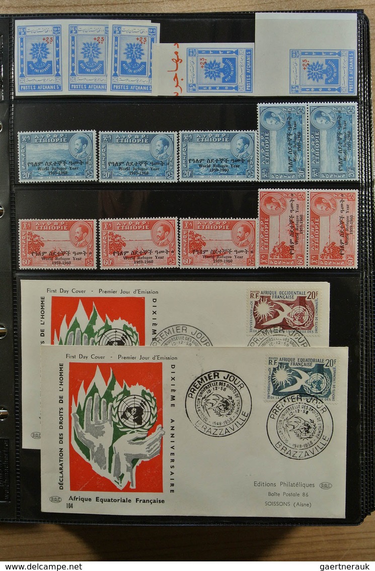 25123 Thematik: Intern. Organisationen / international organizations: Album with MNH sets and FDC's of var