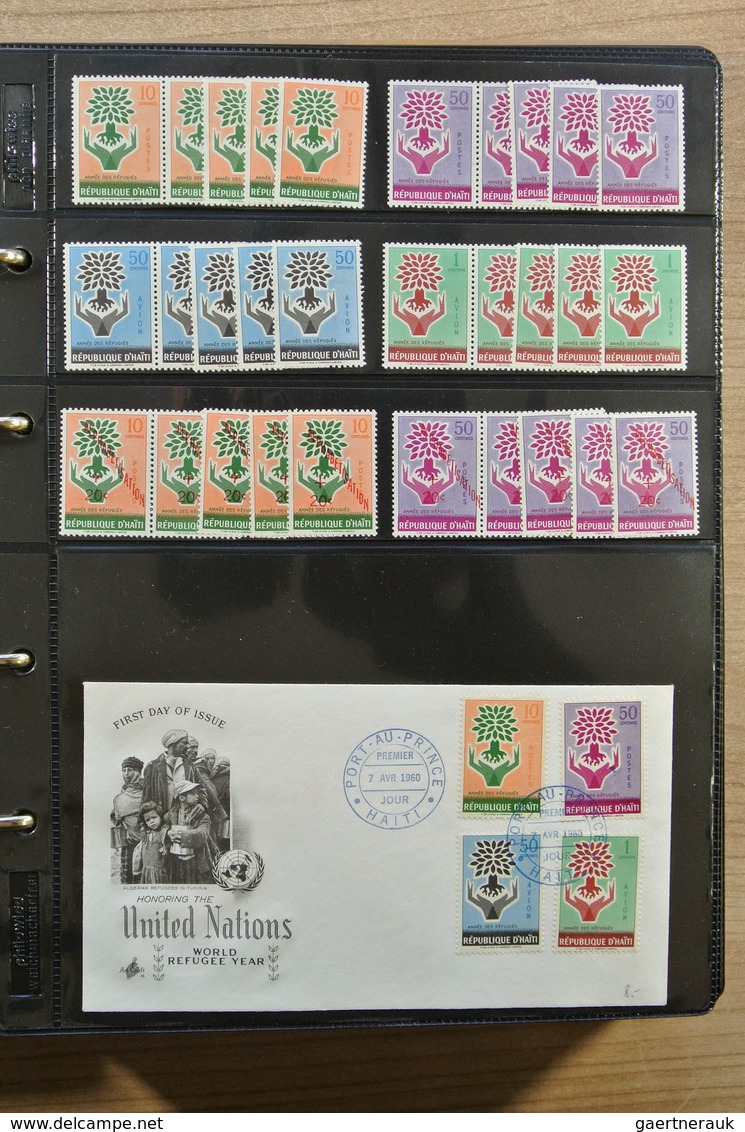 25123 Thematik: Intern. Organisationen / international organizations: Album with MNH sets and FDC's of var