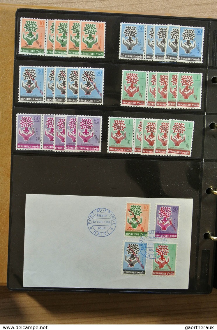 25123 Thematik: Intern. Organisationen / international organizations: Album with MNH sets and FDC's of var