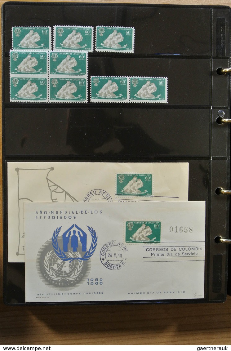 25123 Thematik: Intern. Organisationen / international organizations: Album with MNH sets and FDC's of var