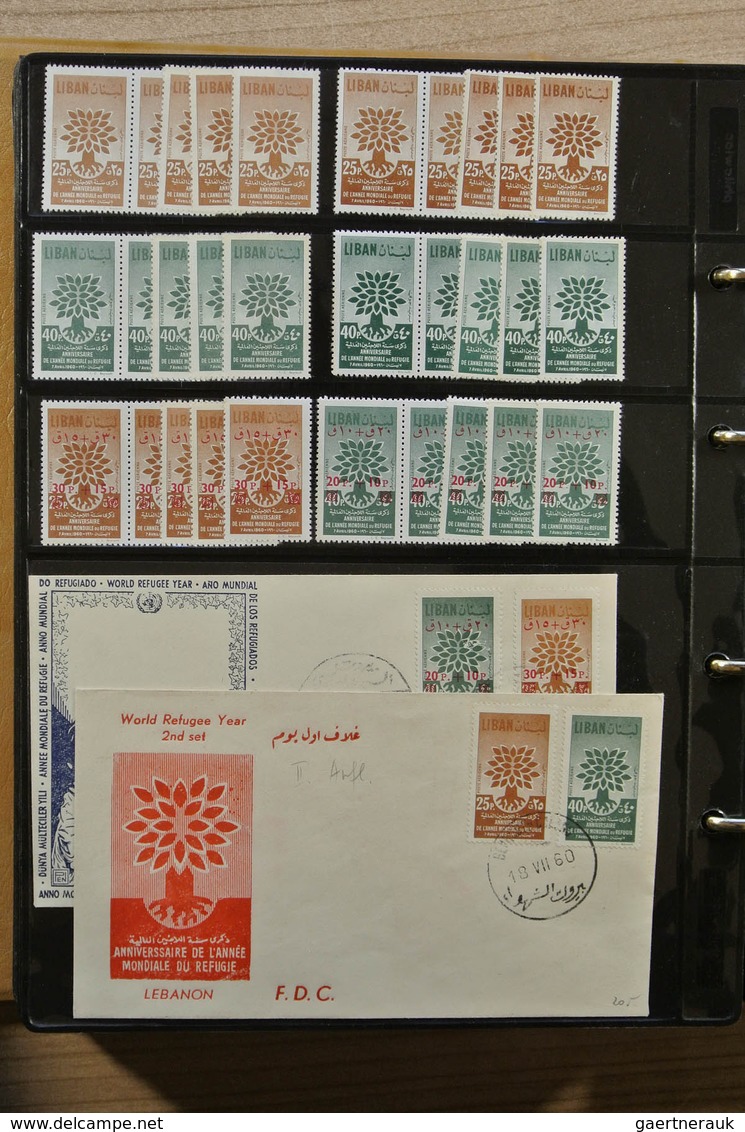 25123 Thematik: Intern. Organisationen / international organizations: Album with MNH sets and FDC's of var