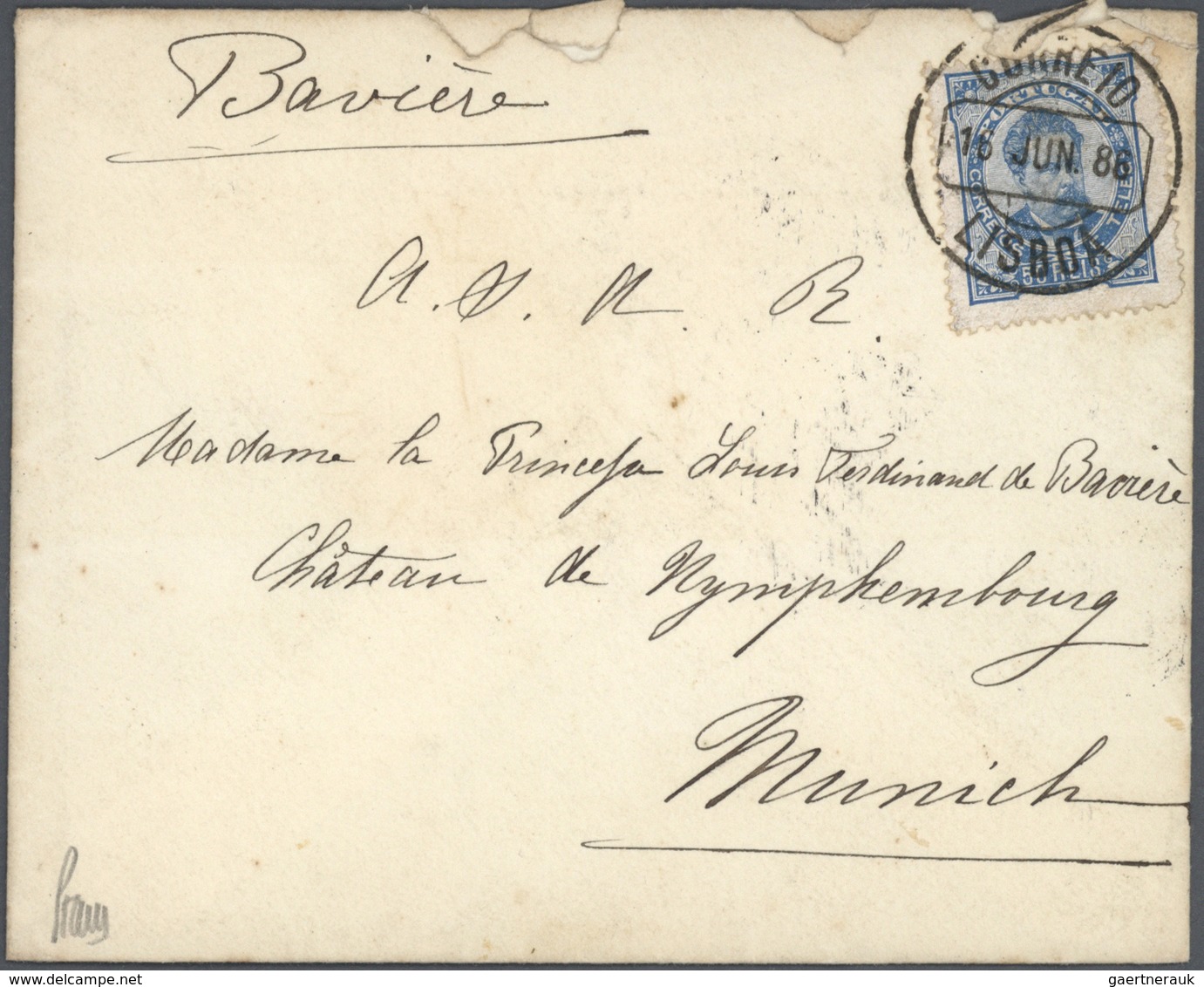 25157 Thematik: Königtum, Adel / royalty, nobility: 1880/1900 (ca): ROYAL correspondence of Queen Maria Cr