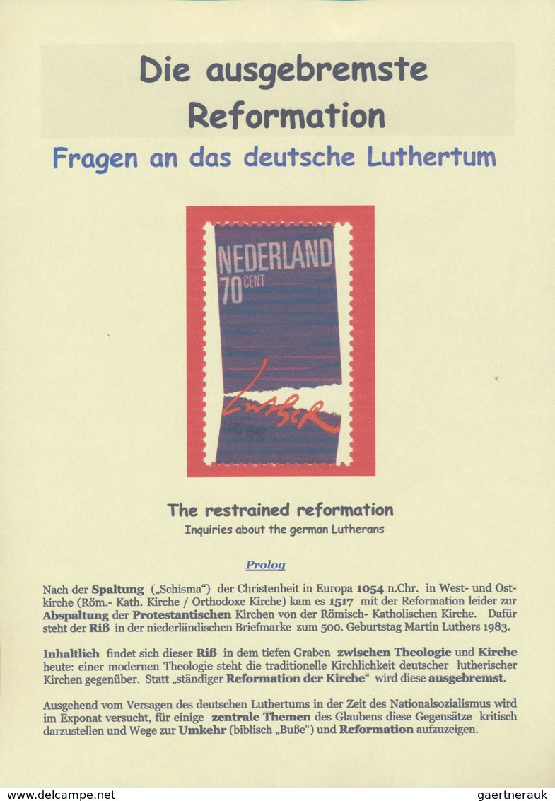 25185 Thematik: Luther: 1762/heute. Interessante Sammlung "Die Ausgebremste Reformation - Fragen An Das De - Théologiens