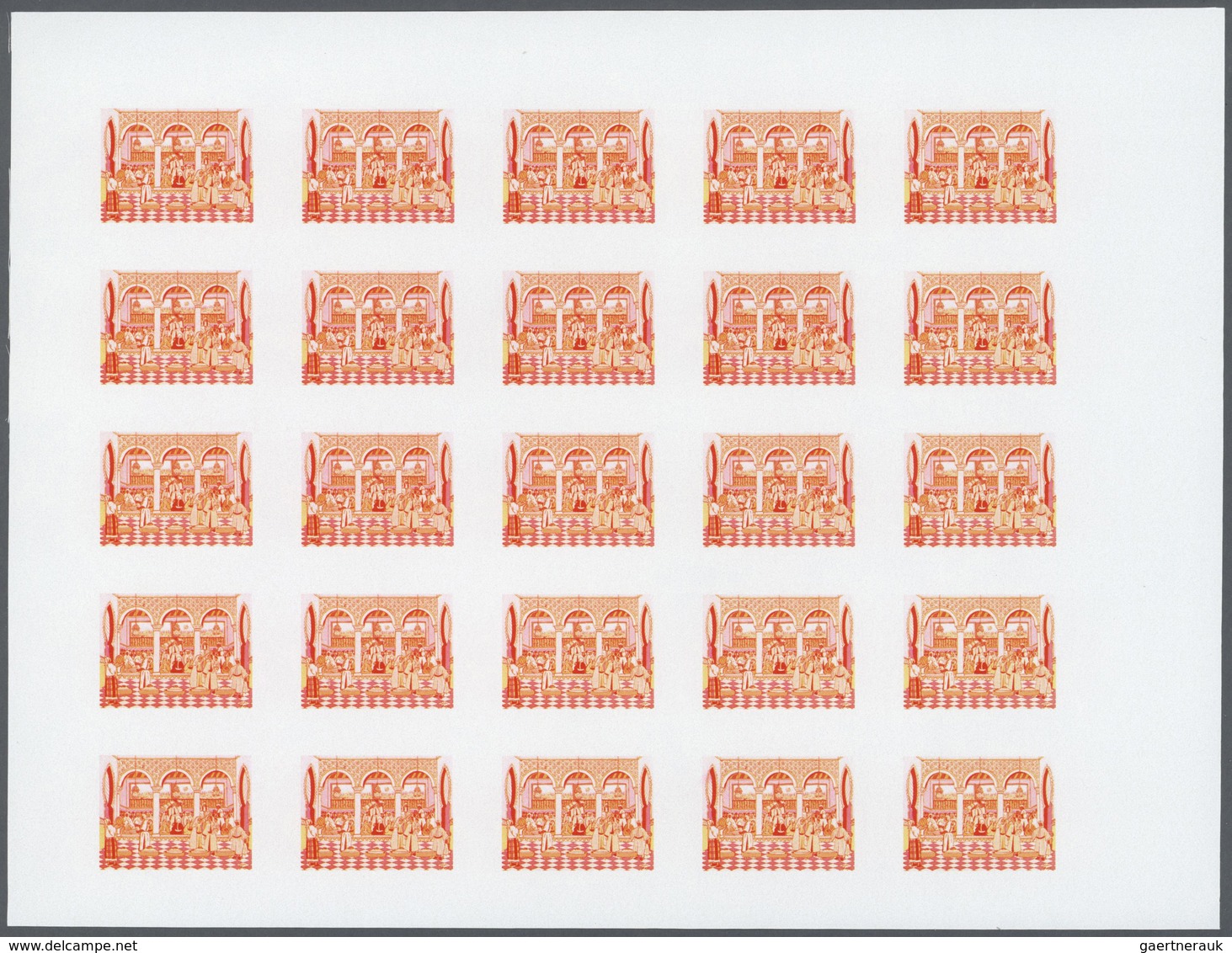 25194 Thematik: Malerei, Maler / painting, painters: 1979, Morocco. Progressive proofs set of sheets for t