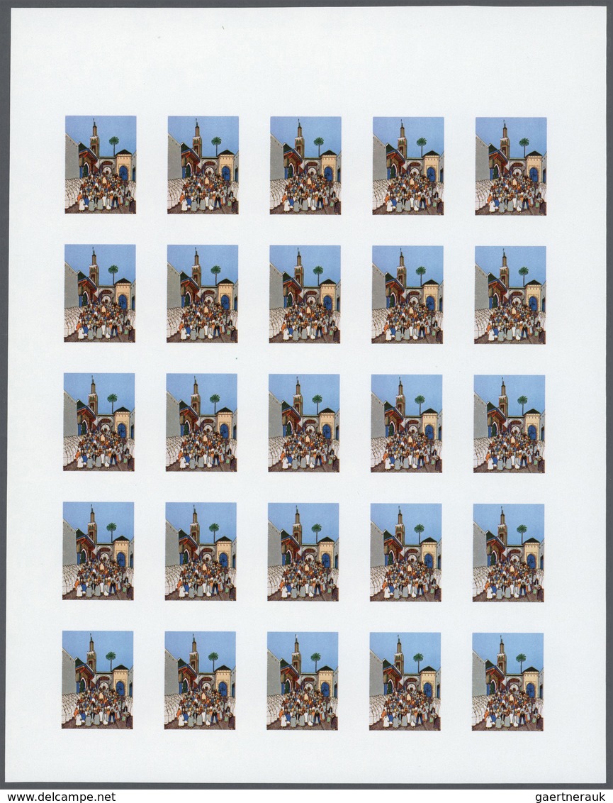25194 Thematik: Malerei, Maler / painting, painters: 1979, Morocco. Progressive proofs set of sheets for t