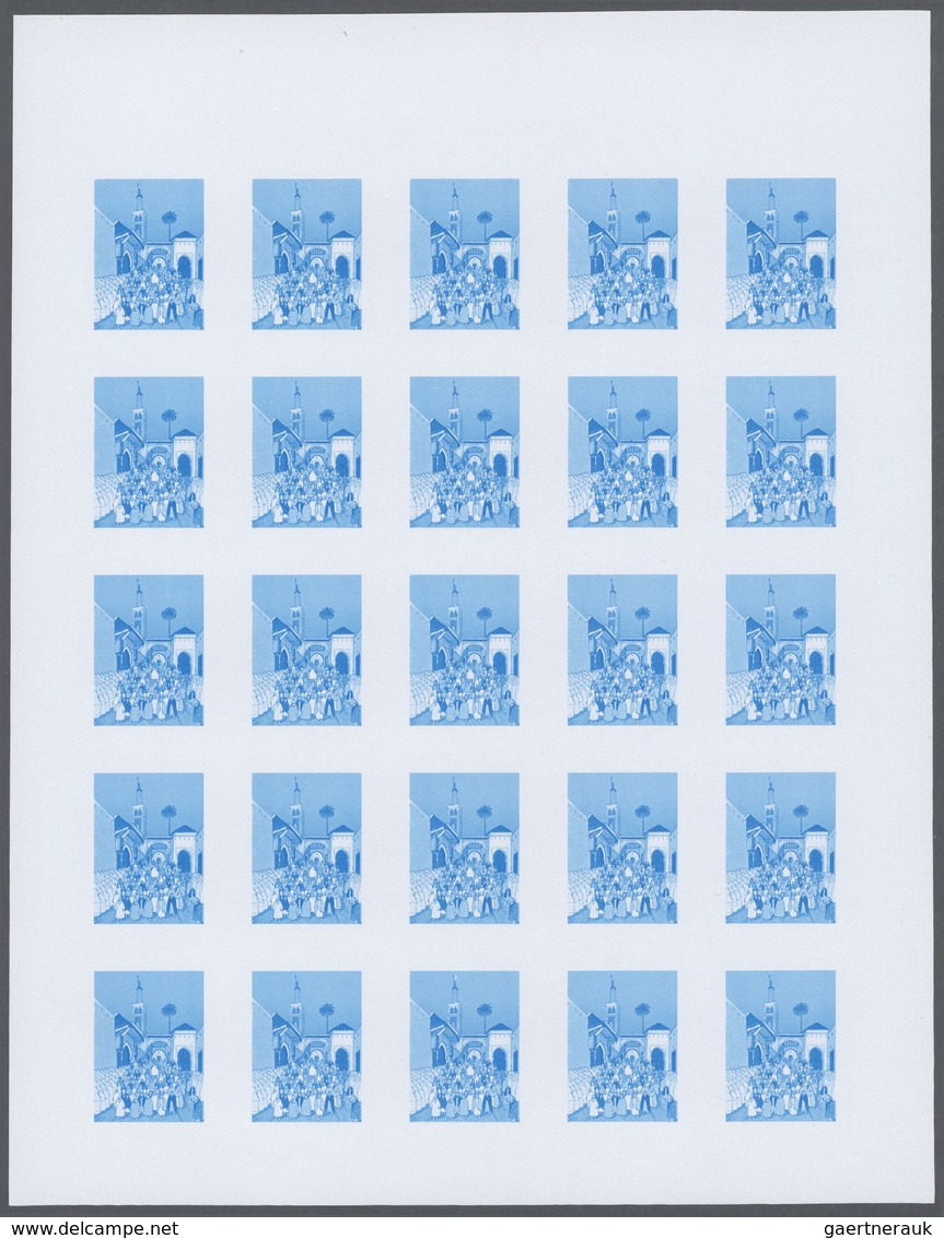 25194 Thematik: Malerei, Maler / painting, painters: 1979, Morocco. Progressive proofs set of sheets for t