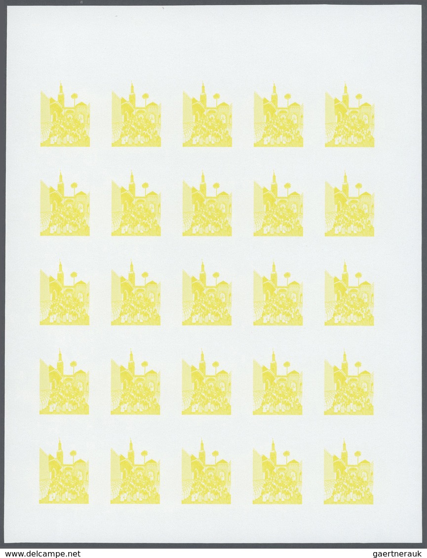 25194 Thematik: Malerei, Maler / painting, painters: 1979, Morocco. Progressive proofs set of sheets for t