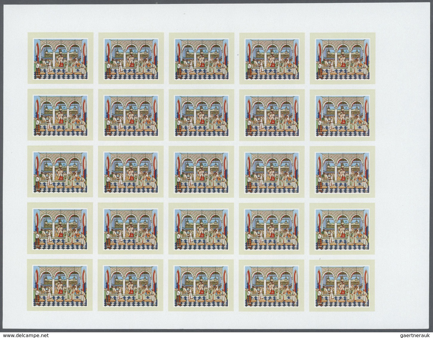 25194 Thematik: Malerei, Maler / painting, painters: 1979, Morocco. Progressive proofs set of sheets for t