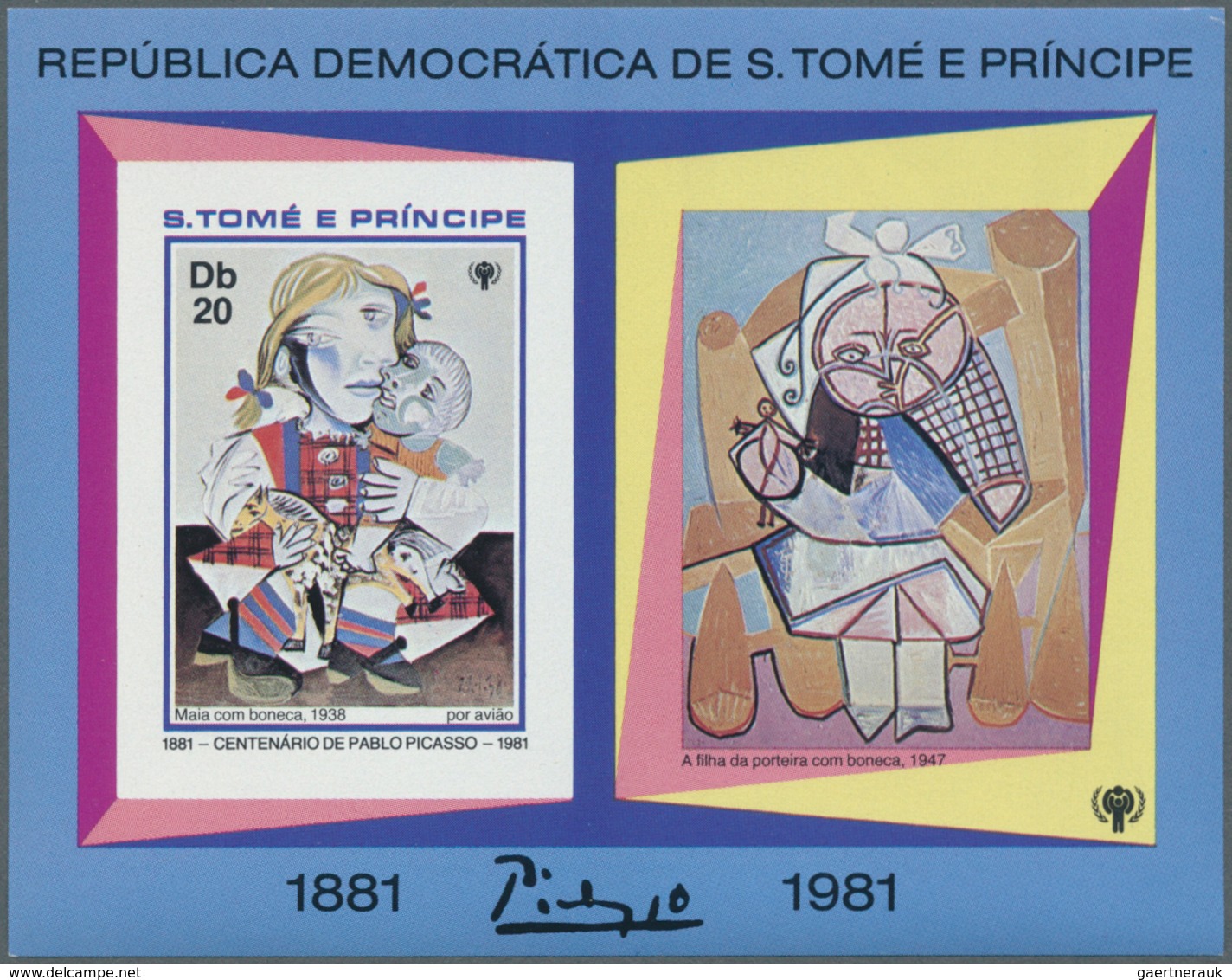 25196 Thematik: Malerei, Maler / Painting, Painters: 1981, SAO TOME E PRINCIPE: 100th Birthday Of Pablo PI - Autres & Non Classés