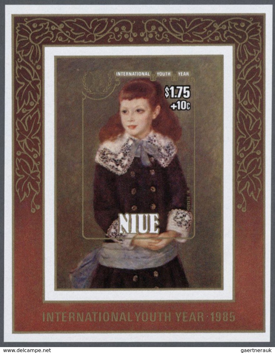 25200 Thematik: Malerei, Maler / Painting, Painters: 1985, Niue. Complete IMPERFORATED Souvenir Sheets Ser - Autres & Non Classés