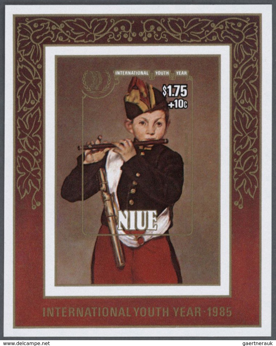 25200 Thematik: Malerei, Maler / Painting, Painters: 1985, Niue. Complete IMPERFORATED Souvenir Sheets Ser - Autres & Non Classés