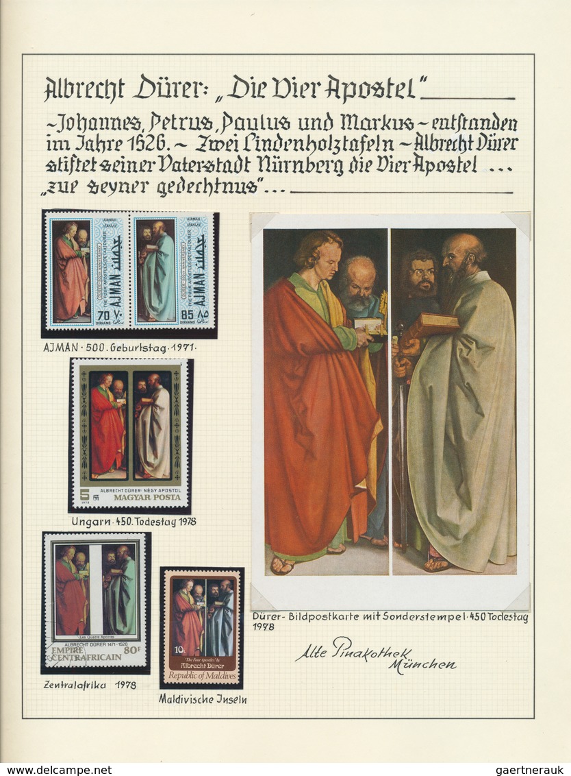 25205 Thematik: Malerei, Maler / painting, painters: ALBRECHT DÜRER: selbst gestaltete Sammlung von Marken