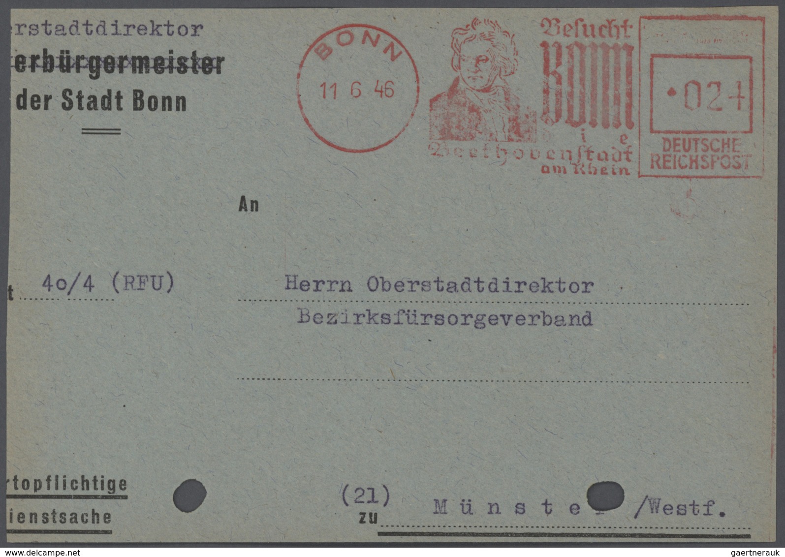 25228 Thematik: Musik / music: 1946/55 (ca.), BRD, Sammlung von etwa 1150 versch. Belegen in 3 Alben mit S