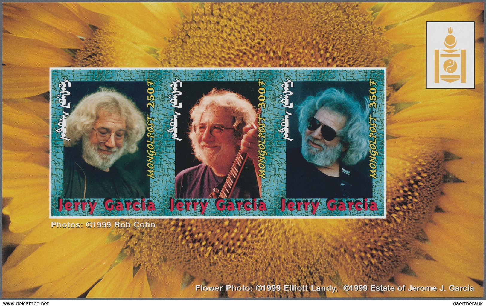 25229 Thematik: Musik / Music: 2000, MONGOLIA: Jerry Garcia (rock Music) Set Of Ten Different Special Impe - Musique