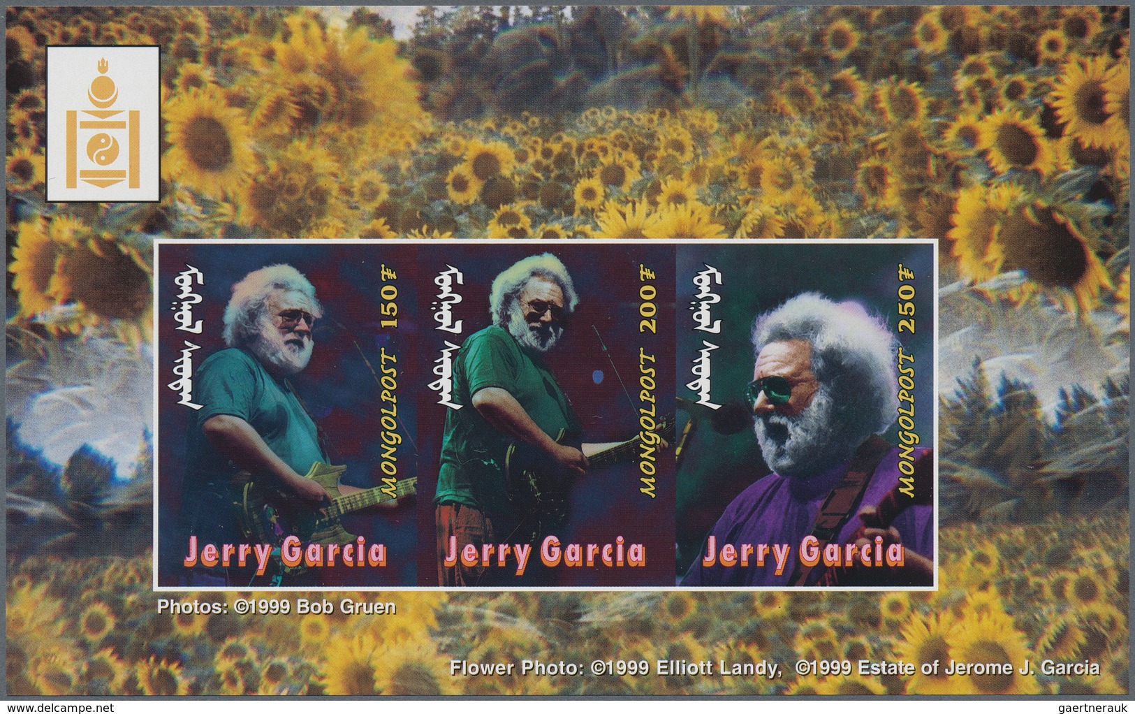 25229 Thematik: Musik / Music: 2000, MONGOLIA: Jerry Garcia (rock Music) Set Of Ten Different Special Impe - Musique