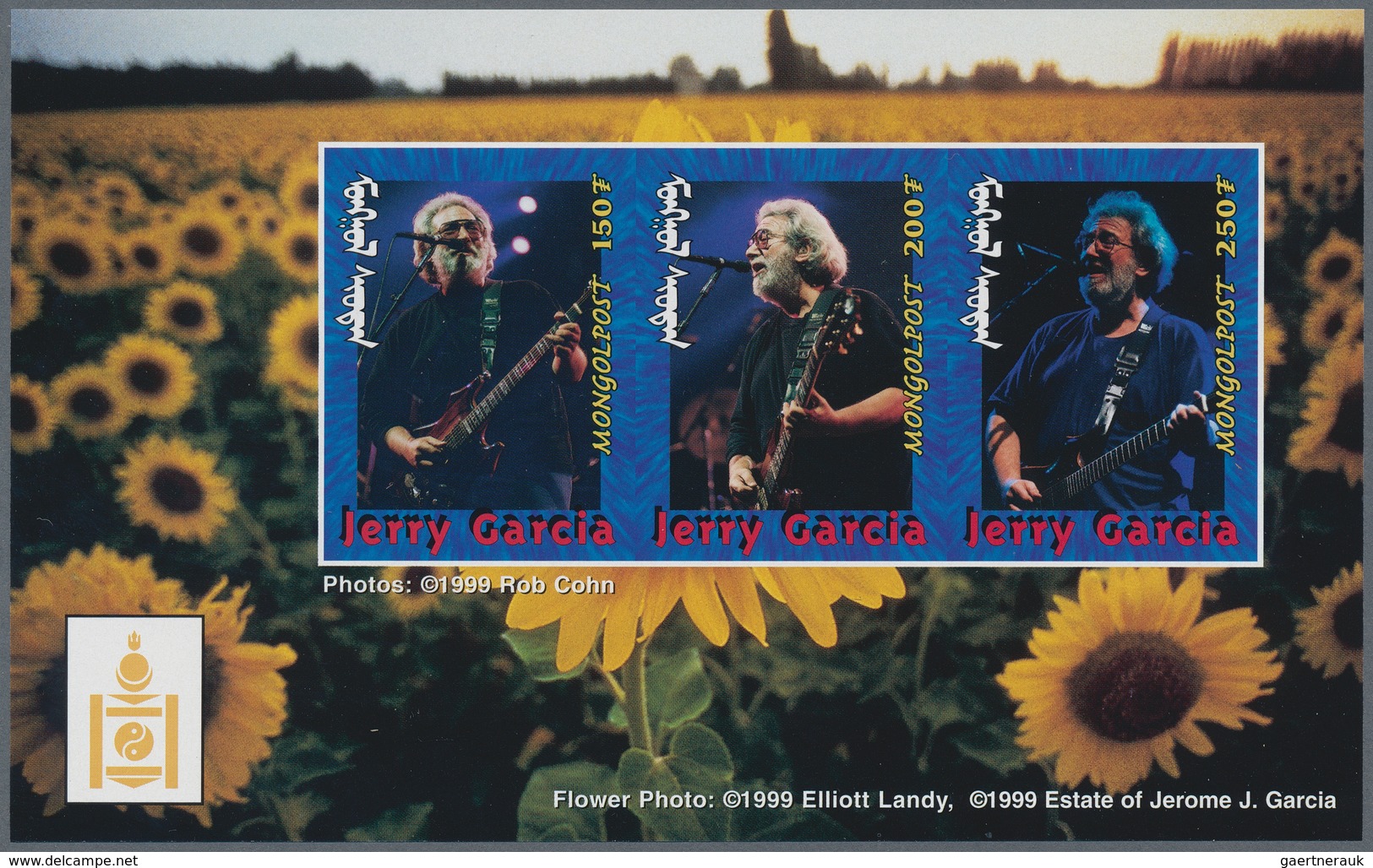 25229 Thematik: Musik / Music: 2000, MONGOLIA: Jerry Garcia (rock Music) Set Of Ten Different Special Impe - Musique