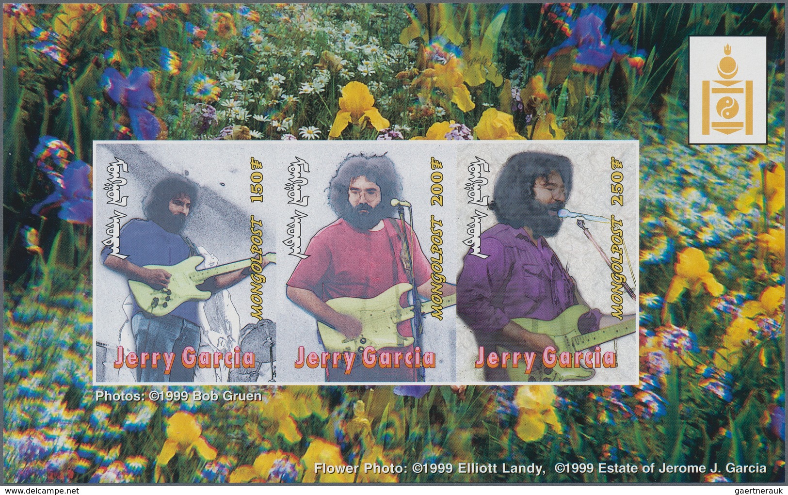 25229 Thematik: Musik / Music: 2000, MONGOLIA: Jerry Garcia (rock Music) Set Of Ten Different Special Impe - Musique