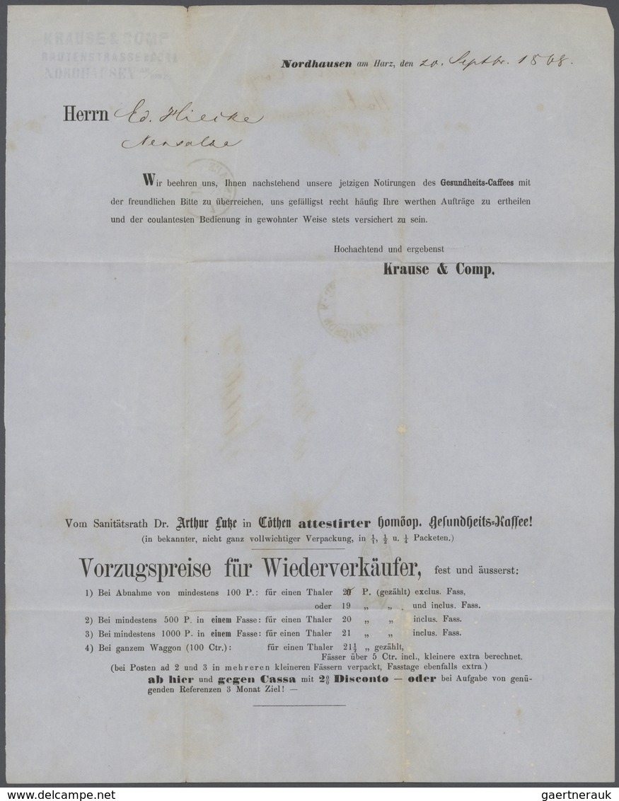 25241 Thematik: Nahrung / Food: 1868/1982, Europa/Übersee, Sammlung Von 67 Nur Versch. Belegen Mit Briefen - Alimentation