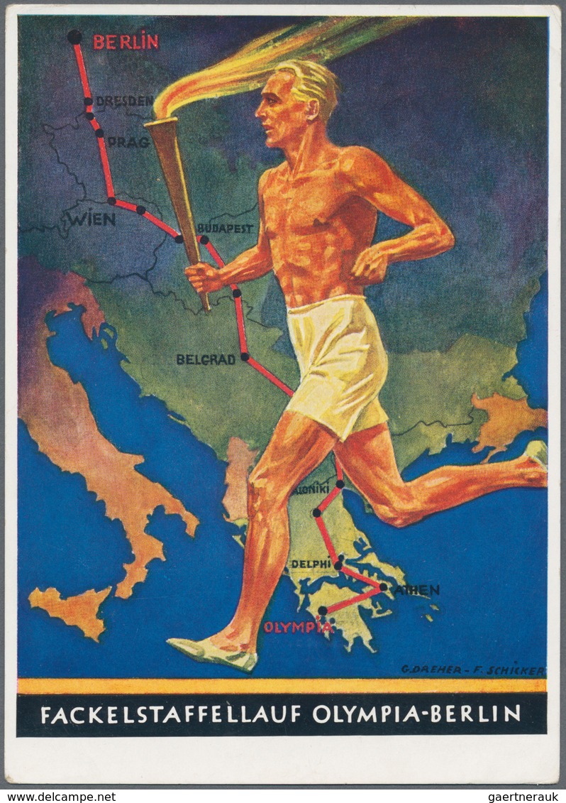 25266 Thematik: Olympische Spiele / Olympic Games: 1936/1972 (ca): 233 Belege Und 4 Ungebrauchte Vignetten - Autres & Non Classés