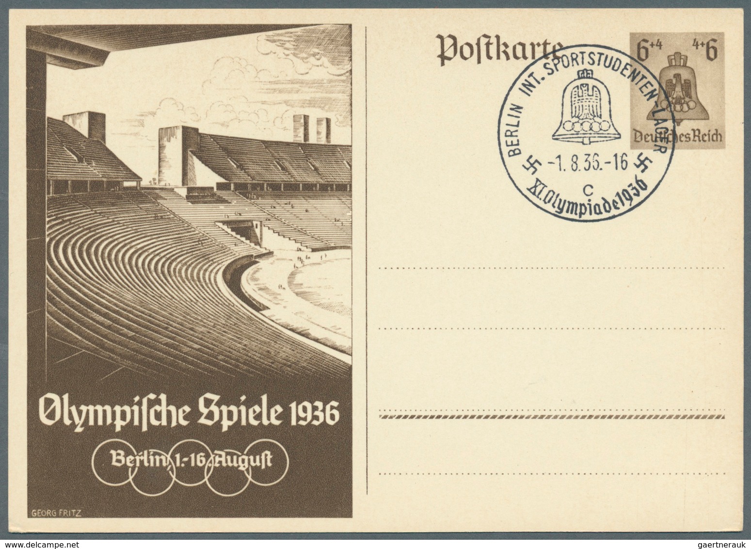 25269 Thematik: Olympische Spiele / Olympic Games: 1936: 27 Belege, Dabei 6 Gelaufene Fotokarten (u.a. Kun - Sonstige & Ohne Zuordnung