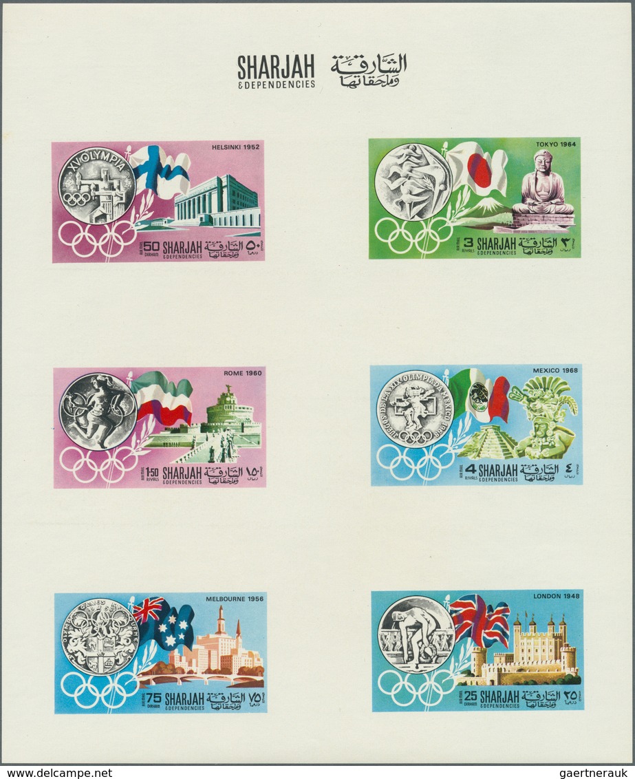 25287 Thematik: Olympische Spiele / Olympic Games: 1968, Sharjah, U/m Collection/accumulation Comprising M - Autres & Non Classés