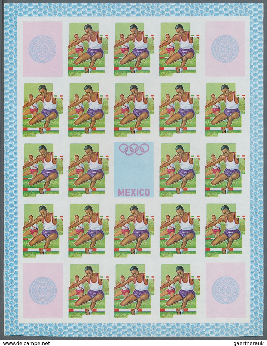 25289 Thematik: Olympische Spiele / Olympic Games: 1968, Burundi. Progressive Proofs Set Of Sheets For The - Autres & Non Classés
