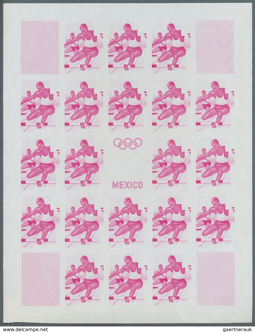 25289 Thematik: Olympische Spiele / Olympic Games: 1968, Burundi. Progressive Proofs Set Of Sheets For The - Autres & Non Classés