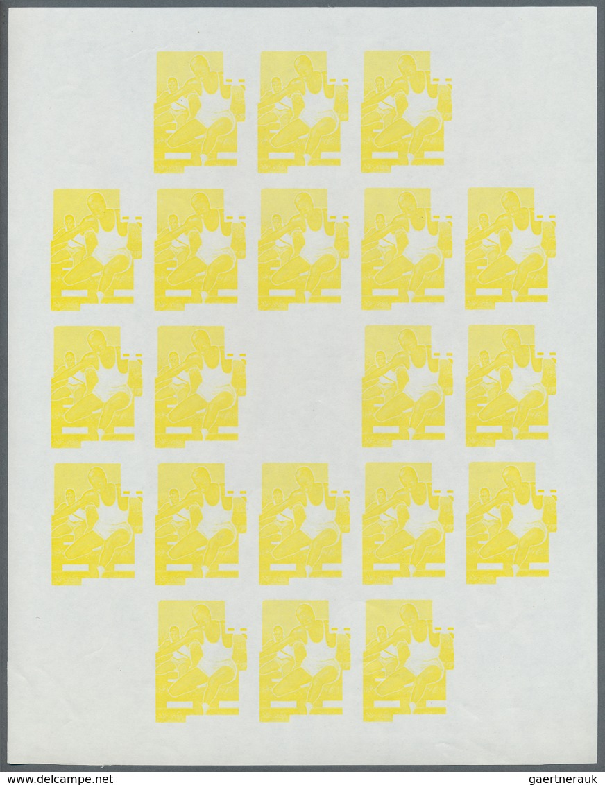 25289 Thematik: Olympische Spiele / olympic games: 1968, Burundi. Progressive proofs set of sheets for the