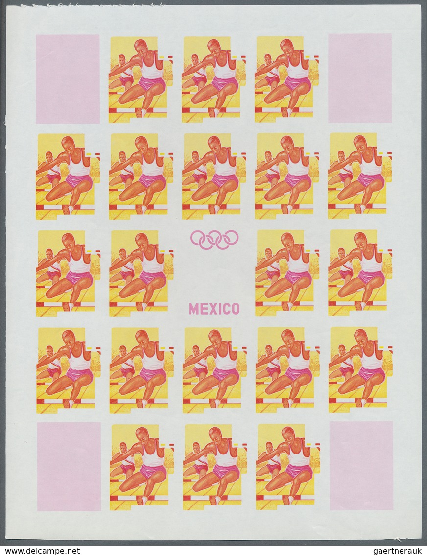 25289 Thematik: Olympische Spiele / olympic games: 1968, Burundi. Progressive proofs set of sheets for the