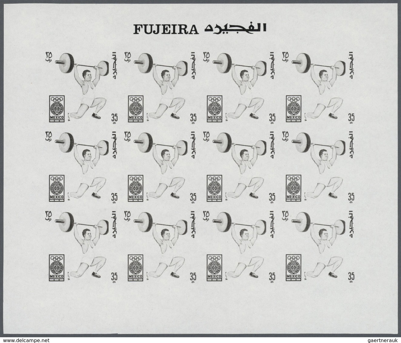 25294 Thematik: Olympische Spiele / Olympic Games: 1968, Fujeira. Progressive Proofs Set Of Sheets For The - Andere & Zonder Classificatie