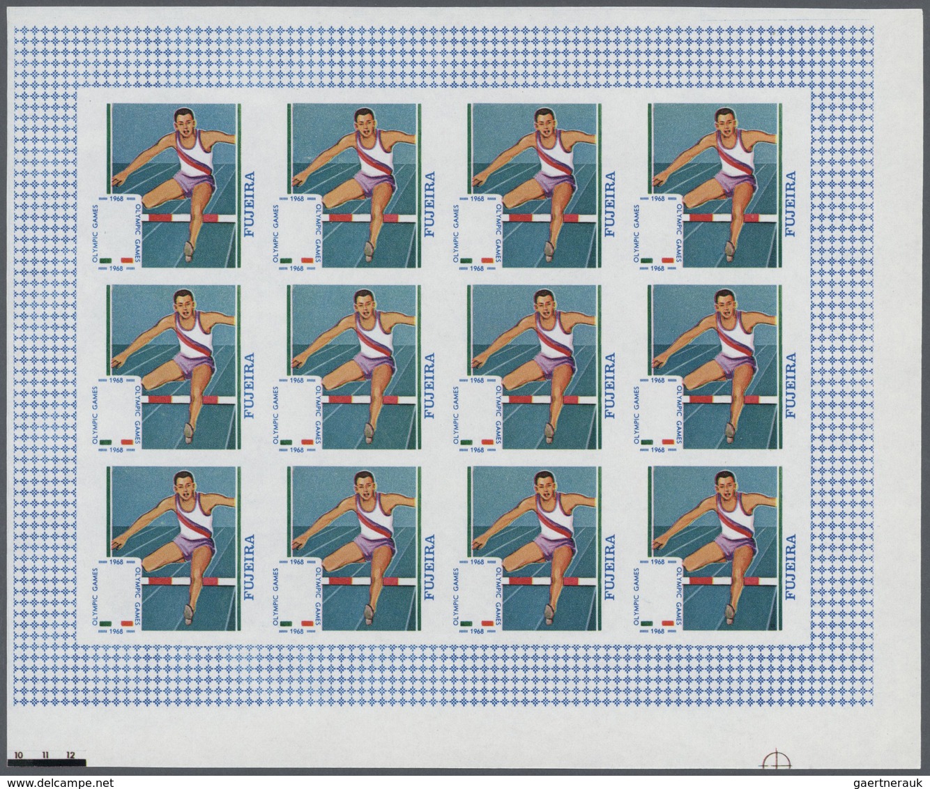 25295 Thematik: Olympische Spiele / Olympic Games: 1968, Fujeira. Progressive Proofs Set Of Sheets For The - Autres & Non Classés