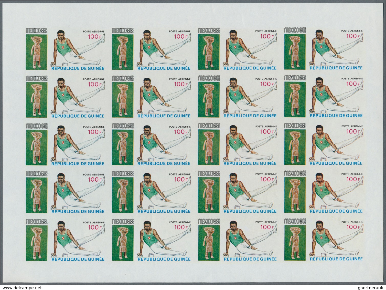 25301 Thematik: Olympische Spiele / Olympic Games: 1969, Guinea. Progressive Proofs Set Of Sheets For The - Autres & Non Classés