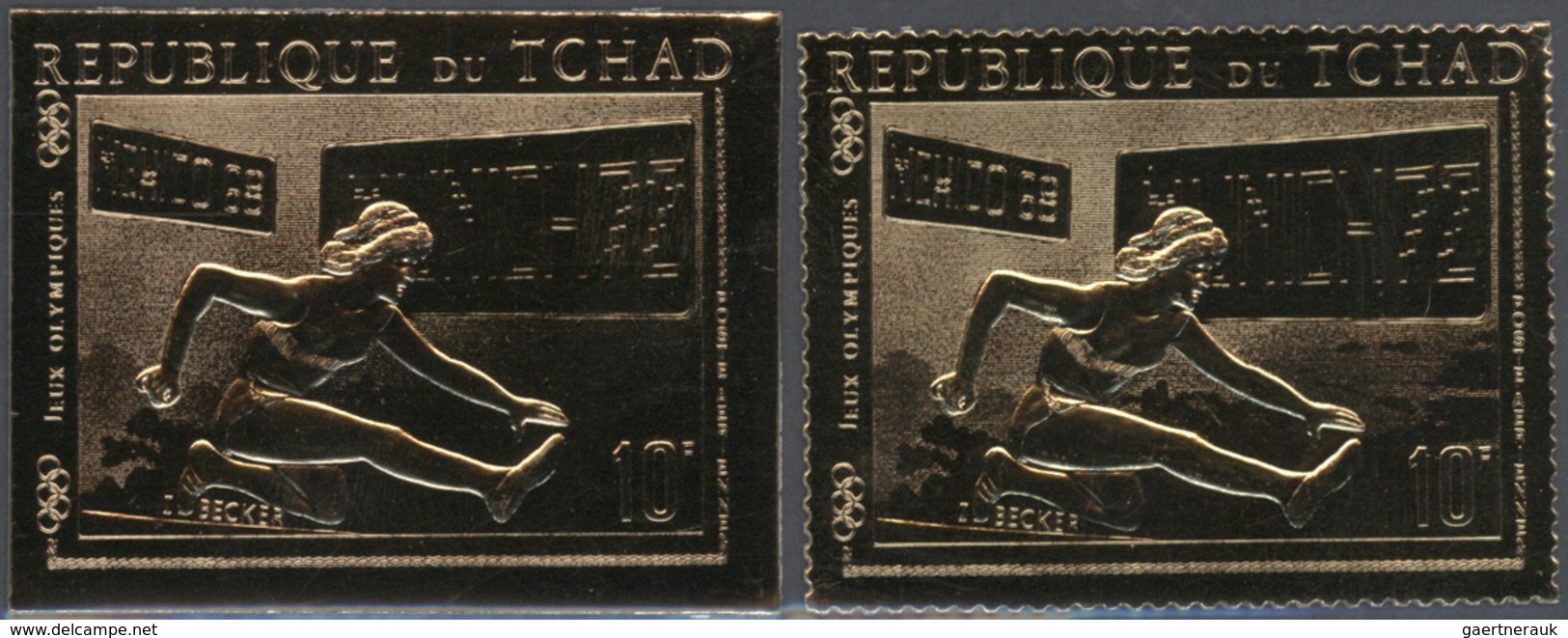 25303 Thematik: Olympische Spiele / Olympic Games: 1970, Tchad, Olympic Games Munich, Gold Issue, Perf./im - Autres & Non Classés