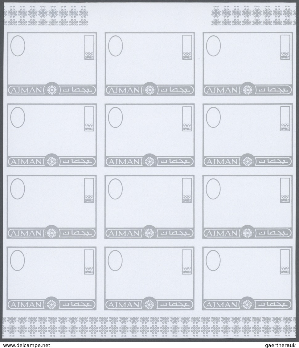 25304 Thematik: Olympische Spiele / olympic games: 1971, Ajman. Progressive proofs set of sheets for the i