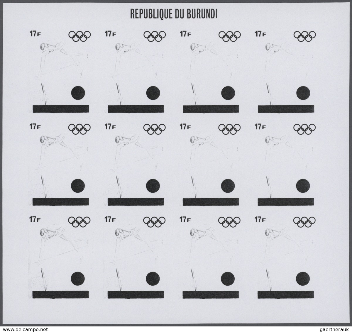 25309 Thematik: Olympische Spiele / Olympic Games: 1972, Burundi. Progressive Proofs Set Of Sheets For The - Autres & Non Classés