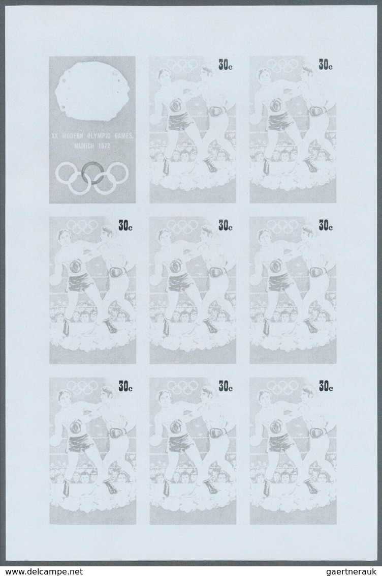 25310 Thematik: Olympische Spiele / olympic games: 1972, Cook Islands. Progressive proofs set of sheets fo